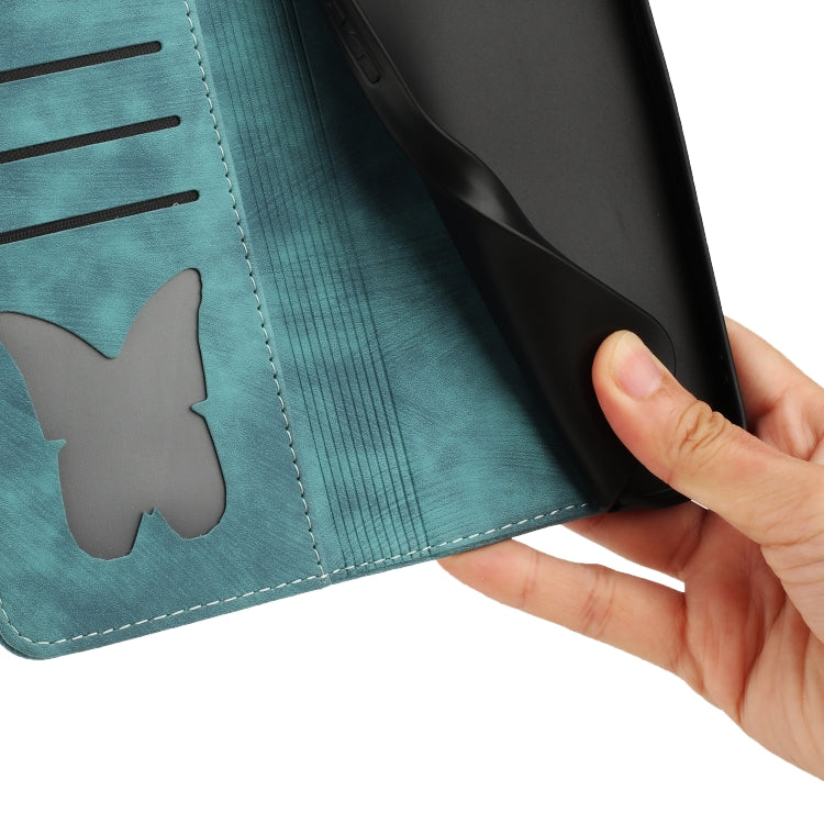 For iPhone 15 Pro Butterfly Cat Embossing Flip Leather Phone Case(Wathet) - HoMEdemic™ 