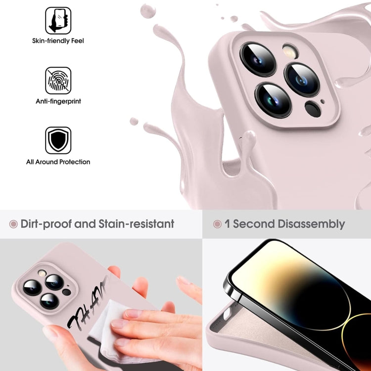 For iPhone 15 Pro Max Microfiber Liquid Silicone Shockproof Phone Case(Pink) - HoMEdemic™ 