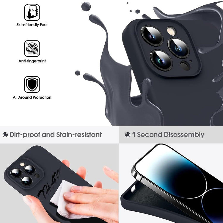For iPhone 15 Pro Max Microfiber Liquid Silicone Shockproof Phone Case(Black) - HoMEdemic™ 