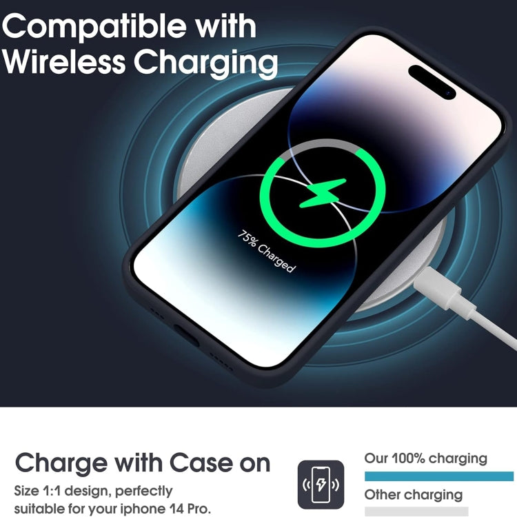 For iPhone 15 Pro Max Microfiber Liquid Silicone Shockproof Phone Case(Black) - HoMEdemic™ 