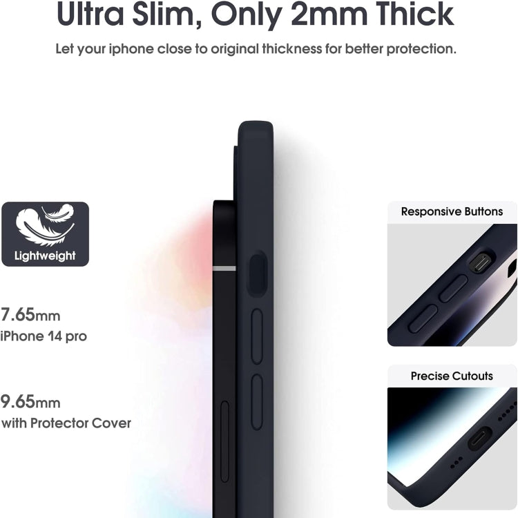 For iPhone 15 Pro Microfiber Liquid Silicone Shockproof Phone Case(Black) - HoMEdemic™ 