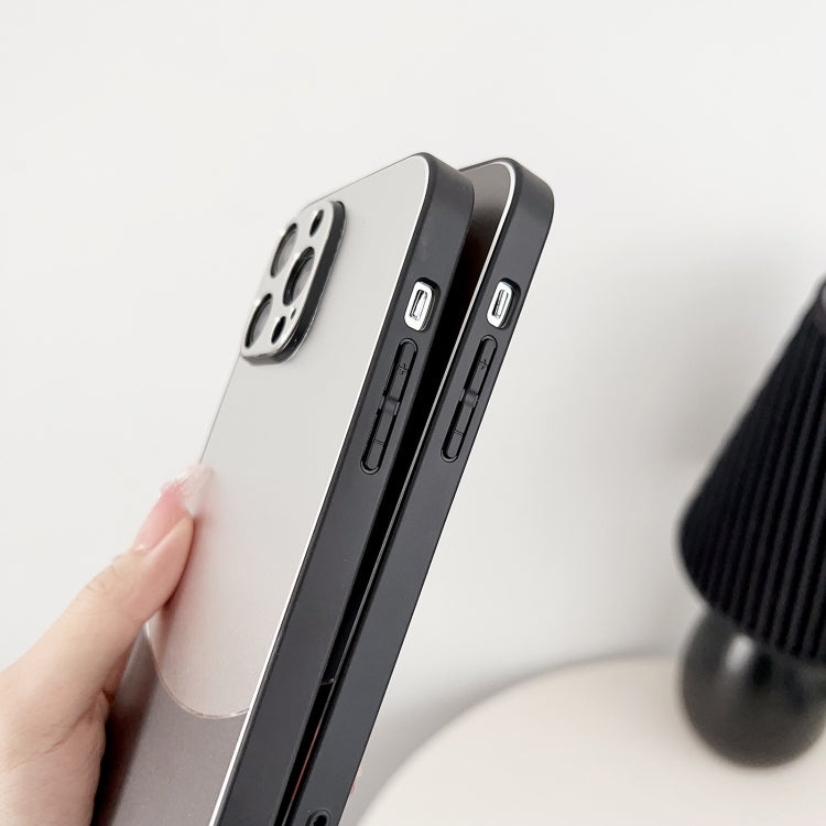 For iPhone 15 Pro Max Shockproof Frosted PC Silicone Frame Phone Case(Silver) - HoMEdemic™ 