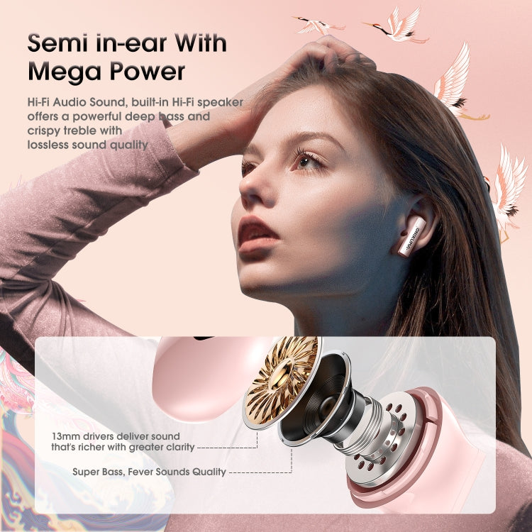 ONIKUMA T301 Transparent Cartoon Wireless Bluetooth Earphone(Pink) - HoMEdemic™ 