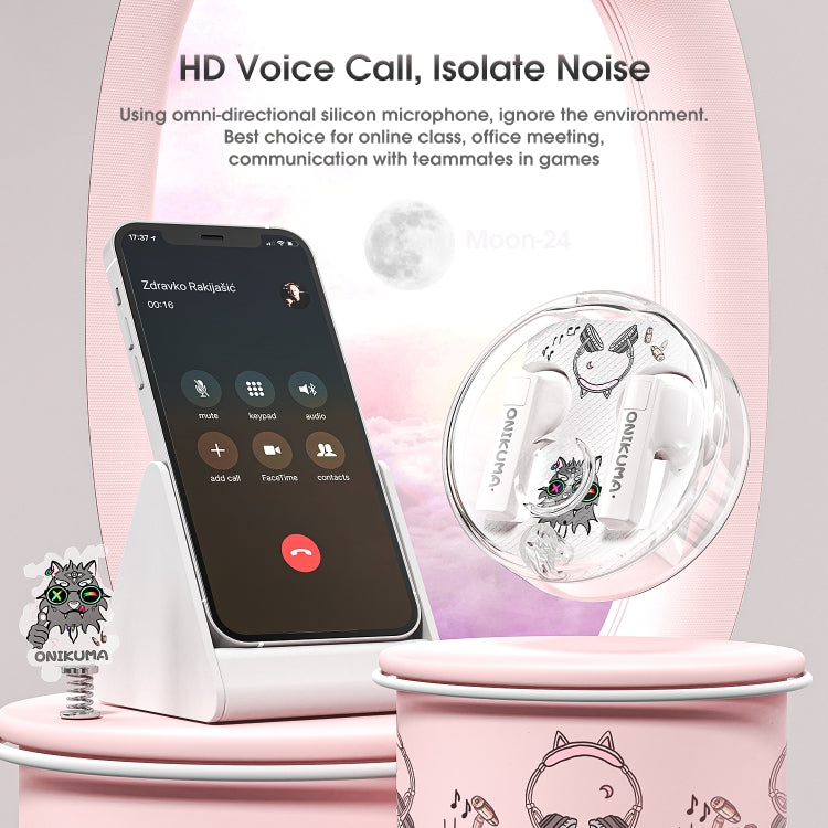 ONIKUMA T301 Transparent Cartoon Wireless Bluetooth Earphone(White) - HoMEdemic™ 