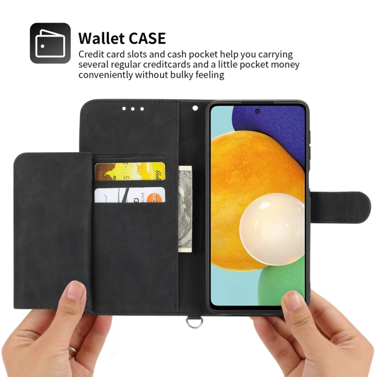 For iPhone 15 Pro Skin-feel Flowers Embossed Wallet Leather Phone Case(Black) - HoMEdemic™ 