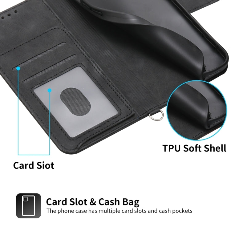 For iPhone 15 Pro Skin-feel Flowers Embossed Wallet Leather Phone Case(Black) - HoMEdemic™ 