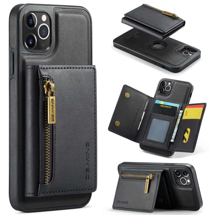 For iPhone 11 Pro Max DG.MING M5 Series Zip RFID Multi Card Detachable Leather Phone Case(Black) - HoMEdemic™ 