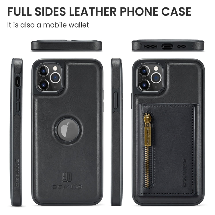 For iPhone 11 Pro Max DG.MING M5 Series Zip RFID Multi Card Detachable Leather Phone Case(Black) - HoMEdemic™ 