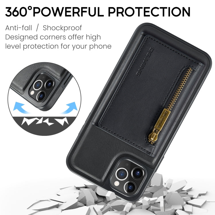For iPhone 11 Pro Max DG.MING M5 Series Zip RFID Multi Card Detachable Leather Phone Case(Black) - HoMEdemic™ 