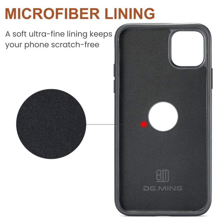 For iPhone 11 Pro Max DG.MING M5 Series Zip RFID Multi Card Detachable Leather Phone Case(Brown) - HoMEdemic™ 
