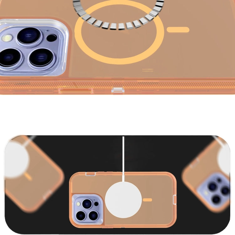 For iPhone 15 Pro Shockproof MagSafe Magnetic Phone Case(Transparent Gold) - HoMEdemic™ 