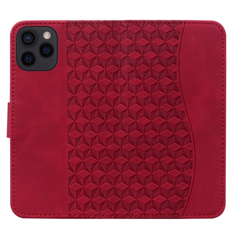 For iPhone 15 Pro Business Diamond Buckle Leather Phone Case with Lanyard(Wine Red) - HoMEdemic™ 