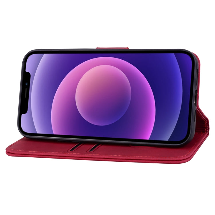 For iPhone 15 Pro Business Diamond Buckle Leather Phone Case with Lanyard(Wine Red) - HoMEdemic™ 