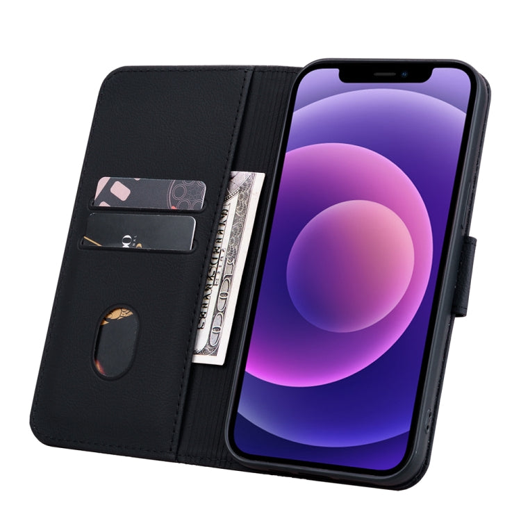 For iPhone 15 Pro Business Diamond Buckle Leather Phone Case with Lanyard(Black) - HoMEdemic™ 