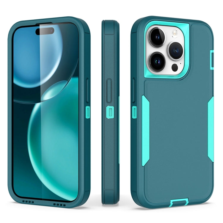 For iPhone 15 Pro 2 in 1 Magnetic PC + TPU Phone Case(Blue+Blue Green) - HoMEdemic™ 