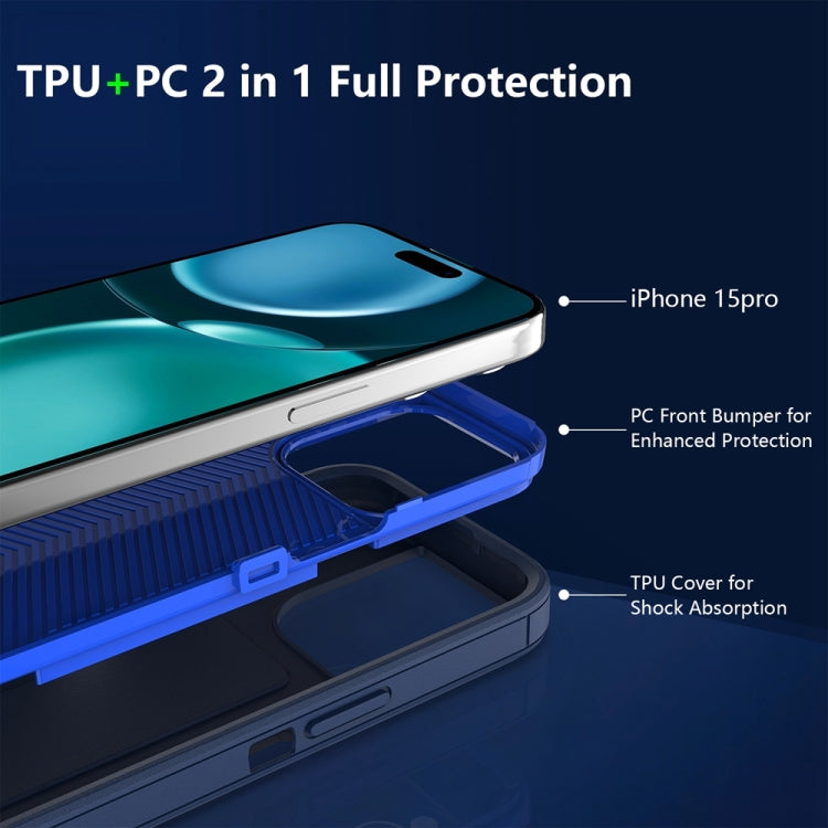 For iPhone 15 Pro 2 in 1 Magnetic PC + TPU Phone Case(Black) - HoMEdemic™ 