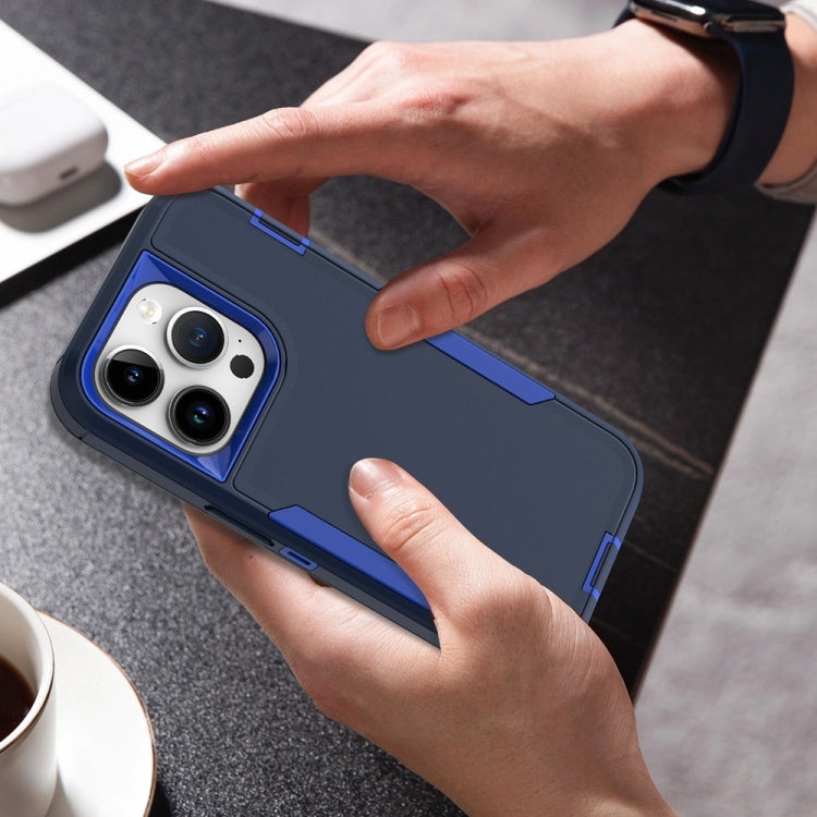 For iPhone 15 Pro 2 in 1 Magnetic PC + TPU Phone Case(Blue+Blue Green) - HoMEdemic™ 