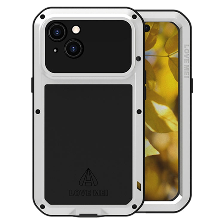 For iPhone 15 LOVE MEI Metal Shockproof Life Waterproof Dustproof Phone Case(Silver) - HoMEdemic™ 