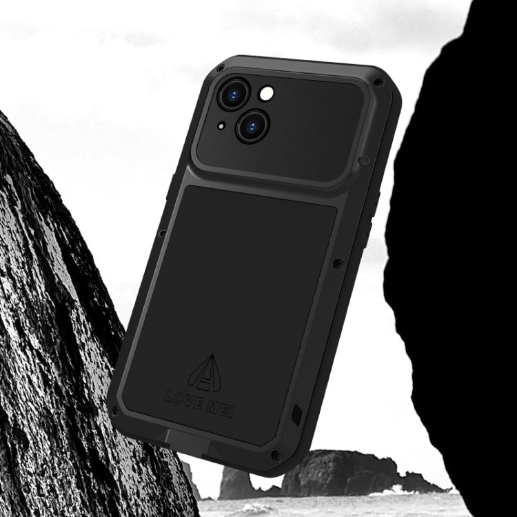 For iPhone 15 LOVE MEI Metal Shockproof Life Waterproof Dustproof Phone Case(Red) - HoMEdemic™ 