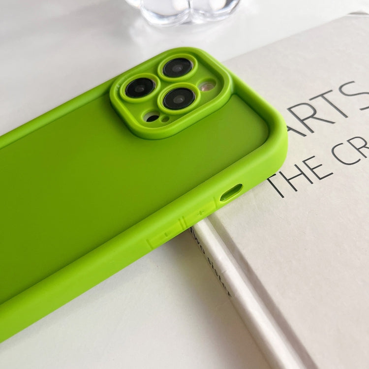 For iPhone 15 Pro Max Fine Hole Shockproof Frame Frosted TPU Phone Case(Green) - HoMEdemic™ 