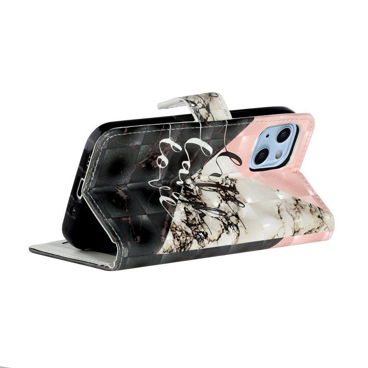 For iPhone 15 Pro Oil Embossed 3D Drawing Leather Phone Case(Stitching Marble) - HoMEdemic™ 