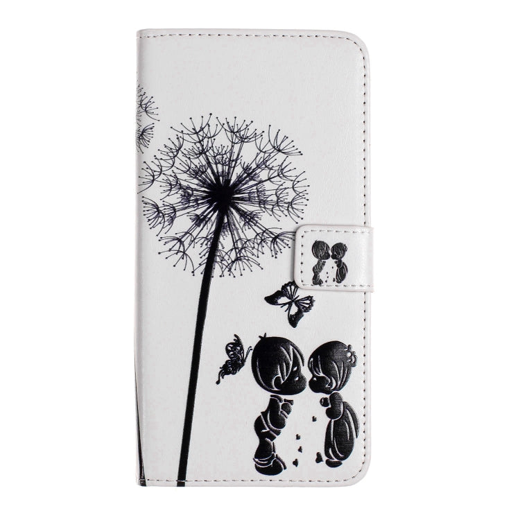 For iPhone 15 Pro Oil Embossed 3D Drawing Leather Phone Case(Couple Dandelion) - HoMEdemic™ 