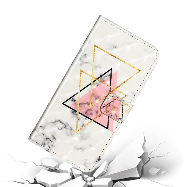 For iPhone 15 Pro Oil Embossed 3D Drawing Leather Phone Case(Triangular Marble) - HoMEdemic™ 