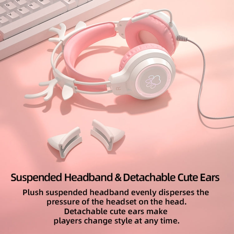 G35 Cute Cat RGB Head-mounted Wired Gaming Earphone(Pink) - HoMEdemic™ 
