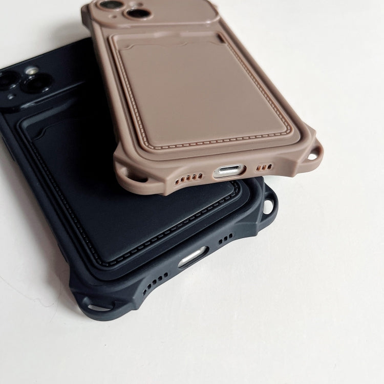 For iPhone 15 Pro Shockproof Card Slot Frosted TPU Phone Case(Black) - HoMEdemic™ 