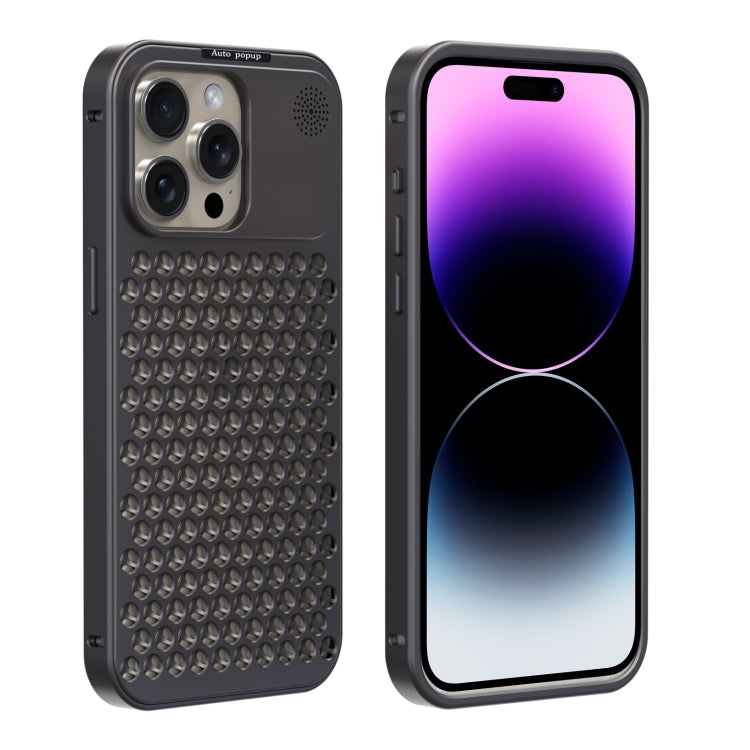 For iPhone 14 Pro R-JUST RJ58 Aromatherapy Metal Cooling Phone Case(Grey) - HoMEdemic™ 