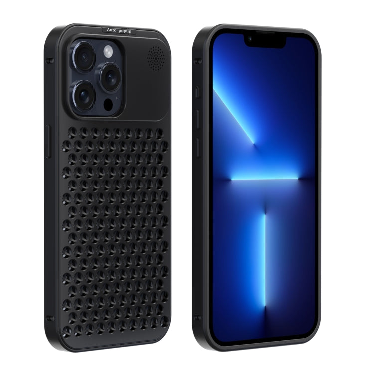 For iPhone 13 Pro Max R-JUST RJ58 Aromatherapy Metal Cooling Phone Case(Black) - HoMEdemic™ 