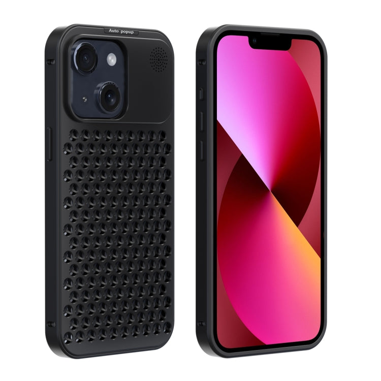 For iPhone 13 R-JUST RJ58 Aromatherapy Metal Cooling Phone Case(Black) - HoMEdemic™ 