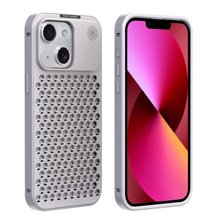 For iPhone 13 R-JUST RJ58 Aromatherapy Metal Cooling Phone Case(Silver) - HoMEdemic™ 