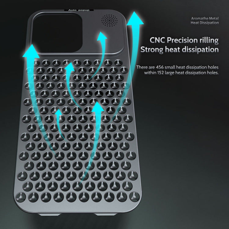 For iPhone 15 R-JUST RJ58 Aromatherapy Metal Cooling Phone Case(Grey) - HoMEdemic™ 