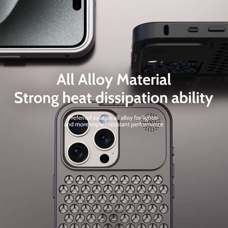 For iPhone 15 R-JUST RJ58 Aromatherapy Metal Cooling Phone Case(Grey) - HoMEdemic™ 