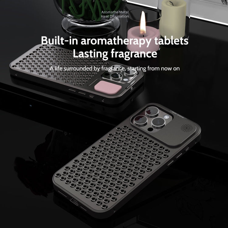 For iPhone 15 R-JUST RJ58 Aromatherapy Metal Cooling Phone Case(Silver) - HoMEdemic™ 