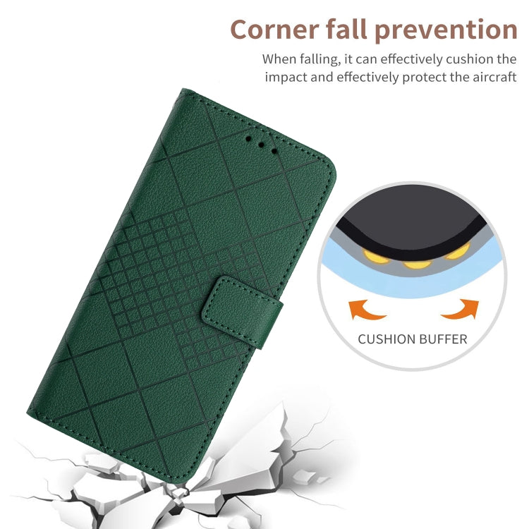 For iPhone 15 Pro Rhombic Grid Texture Leather Phone Case(Green) - HoMEdemic™ 
