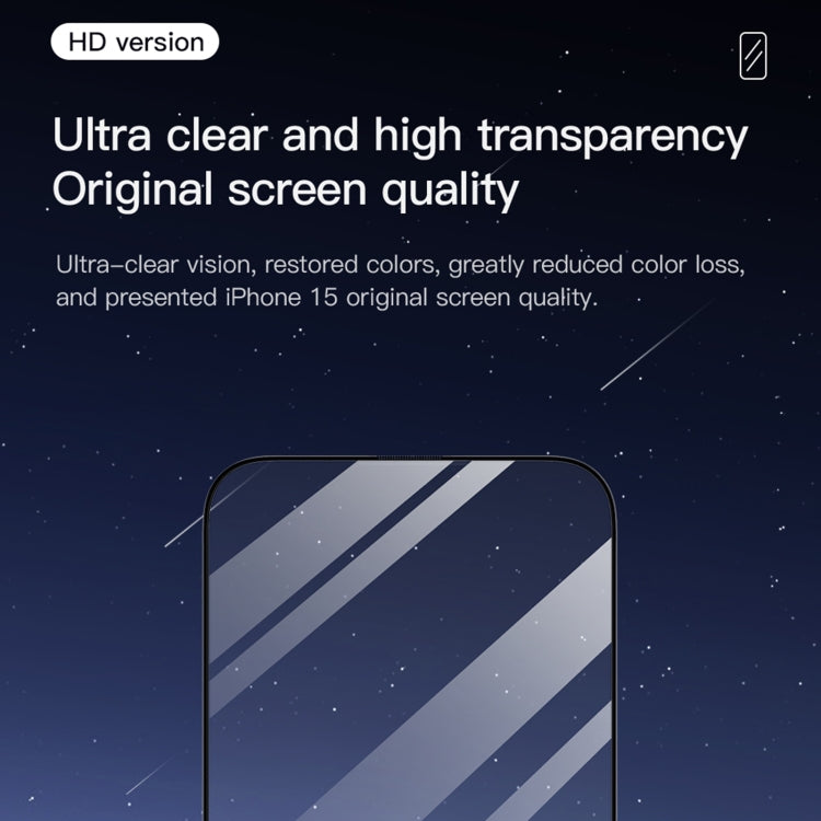 For iPhone 15 Plus TOTU AB-057 CSG High Aluminum Glass 2.5D Full-coverage HD Tempered Glass Film - HoMEdemic™ 