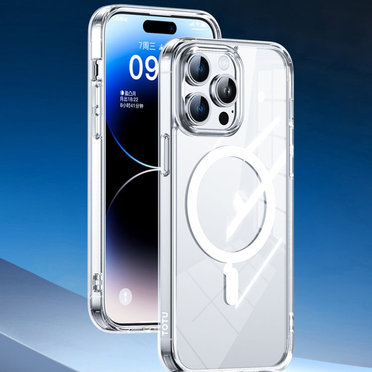 For iPhone 15 TOTUDESIGN PC-5 Crystal Shield Series Magsafe Magnetic Phone Case(Transparent) - HoMEdemic™ 