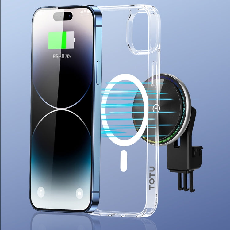 For iPhone 15 TOTUDESIGN PC-5 Crystal Shield Series Magsafe Magnetic Phone Case(Transparent) - HoMEdemic™ 