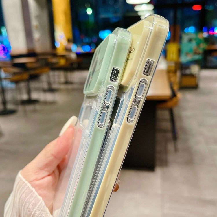 For iPhone 15 Pro Large Window PC Hybrid TPU Phone Case with Card Slot(Yellow) - HoMEdemic™ 