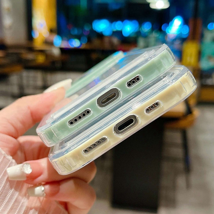 For iPhone 15 Pro Max Large Window PC Hybrid TPU Phone Case with Card Slot(Yellow) - HoMEdemic™ 