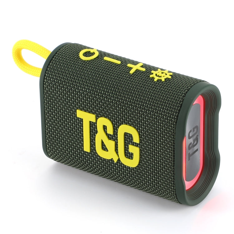T&G TG396 Outdoor Portable Ambient RGB Light IPX7 Waterproof Bluetooth Speaker(Army Green) - HoMEdemic™ 
