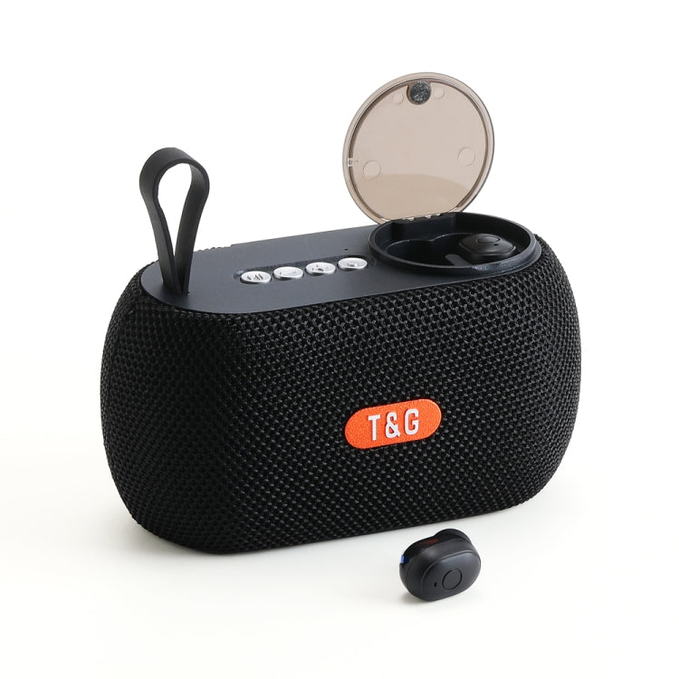 T&G TG810 2 in 1 Portable Outdoor Speaker + Mini Wireless Bluetooth Earphone(Black) - HoMEdemic™ 