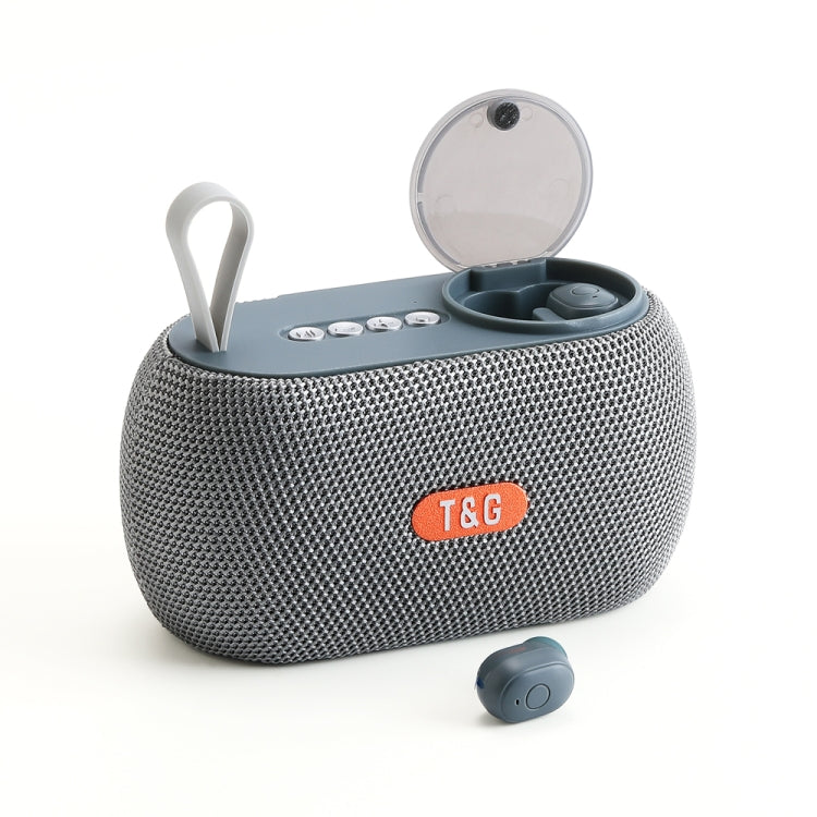 T&G TG810 2 in 1 Portable Outdoor Speaker + Mini Wireless Bluetooth Earphone(Grey) - HoMEdemic™ 