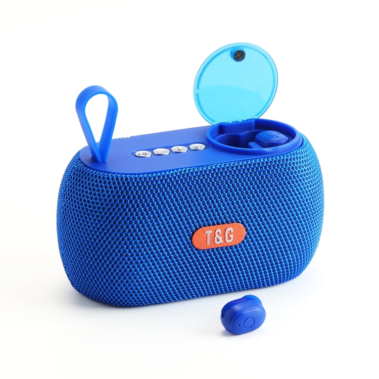 T&G TG810 2 in 1 Portable Outdoor Speaker + Mini Wireless Bluetooth Earphone(Blue) - HoMEdemic™ 