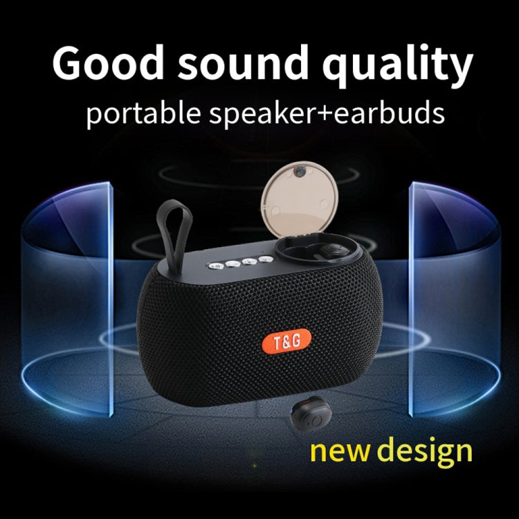 T&G TG810 2 in 1 Portable Outdoor Speaker + Mini Wireless Bluetooth Earphone(Grey) - HoMEdemic™ 