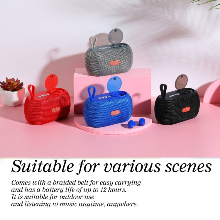 T&G TG810 2 in 1 Portable Outdoor Speaker + Mini Wireless Bluetooth Earphone(Grey) - HoMEdemic™ 