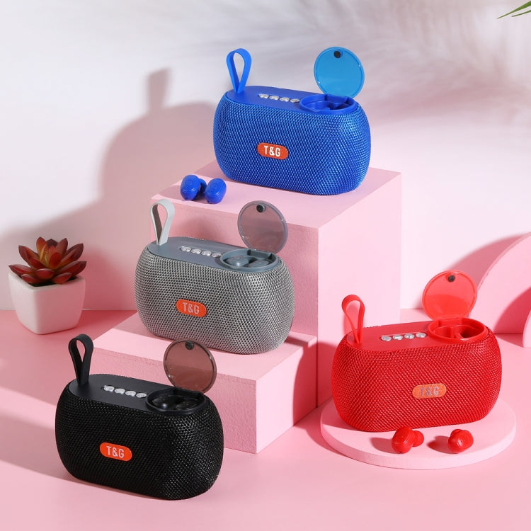 T&G TG810 2 in 1 Portable Outdoor Speaker + Mini Wireless Bluetooth Earphone(Blue) - HoMEdemic™ 
