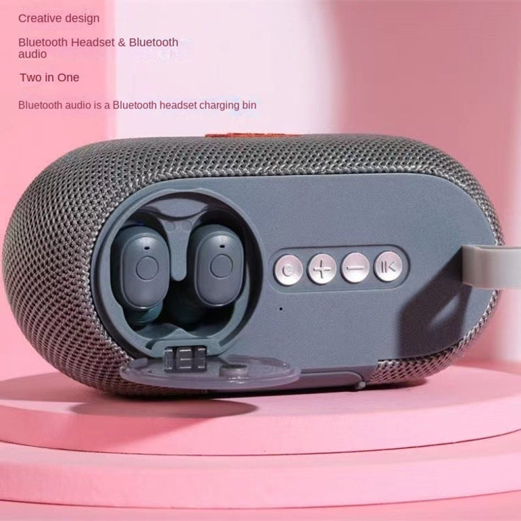 T&G TG810 2 in 1 Portable Outdoor Speaker + Mini Wireless Bluetooth Earphone(Black) - HoMEdemic™ 